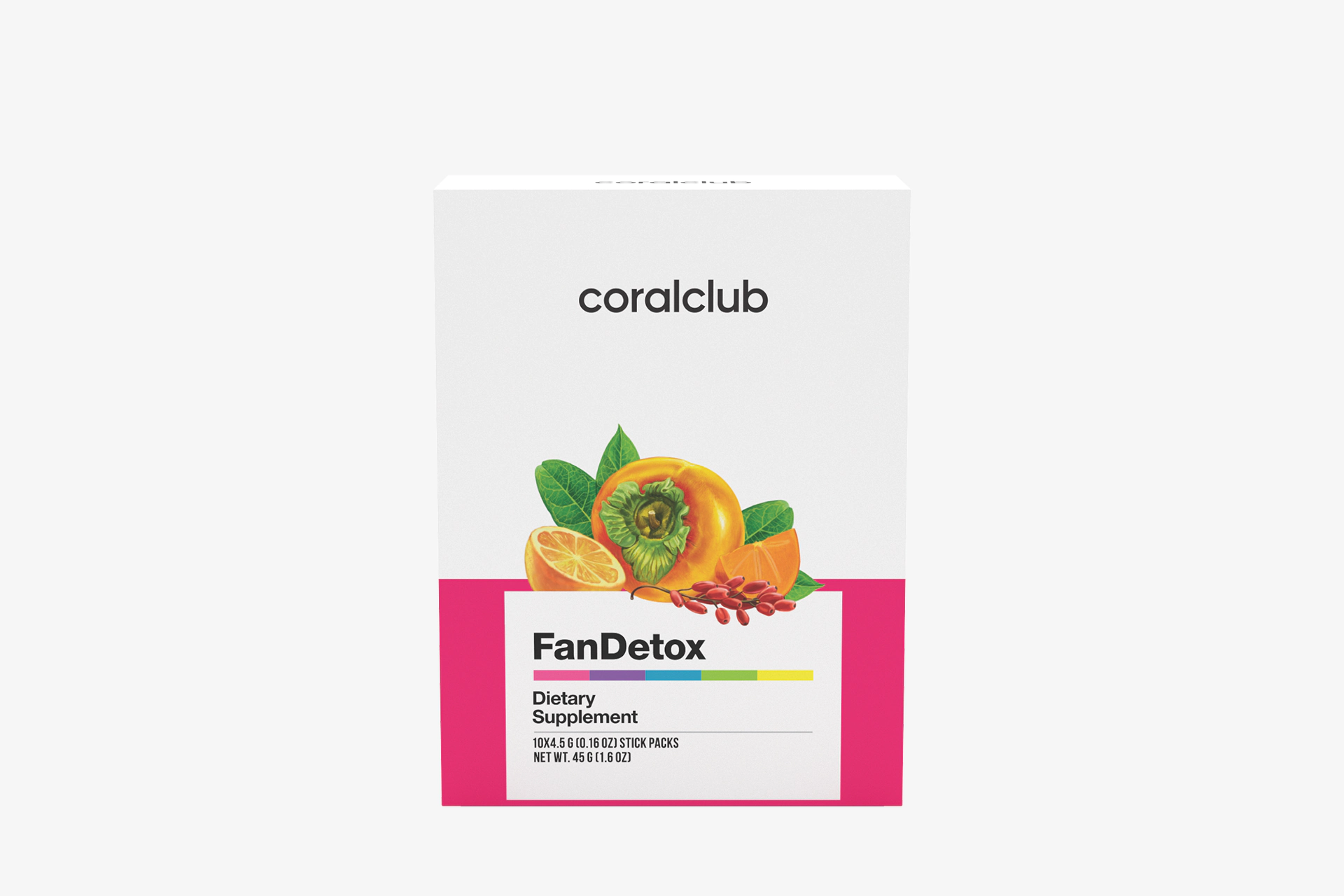 FanDetox – complemento alimenticio con azúcar y edulcorantes. Peso neto: 45 g.