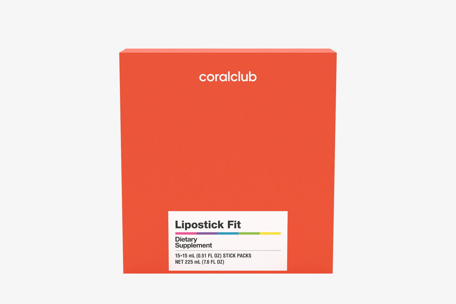 Lipostick Fit – complemento alimenticio con edulcorantes. Contiene cafeína (1,1 mg en 1 sobre/2,2 mg en 2 sobres). No recomendado para niños ni mujeres embarazadas. Volumen: 225 ml (15 х 15 ml).