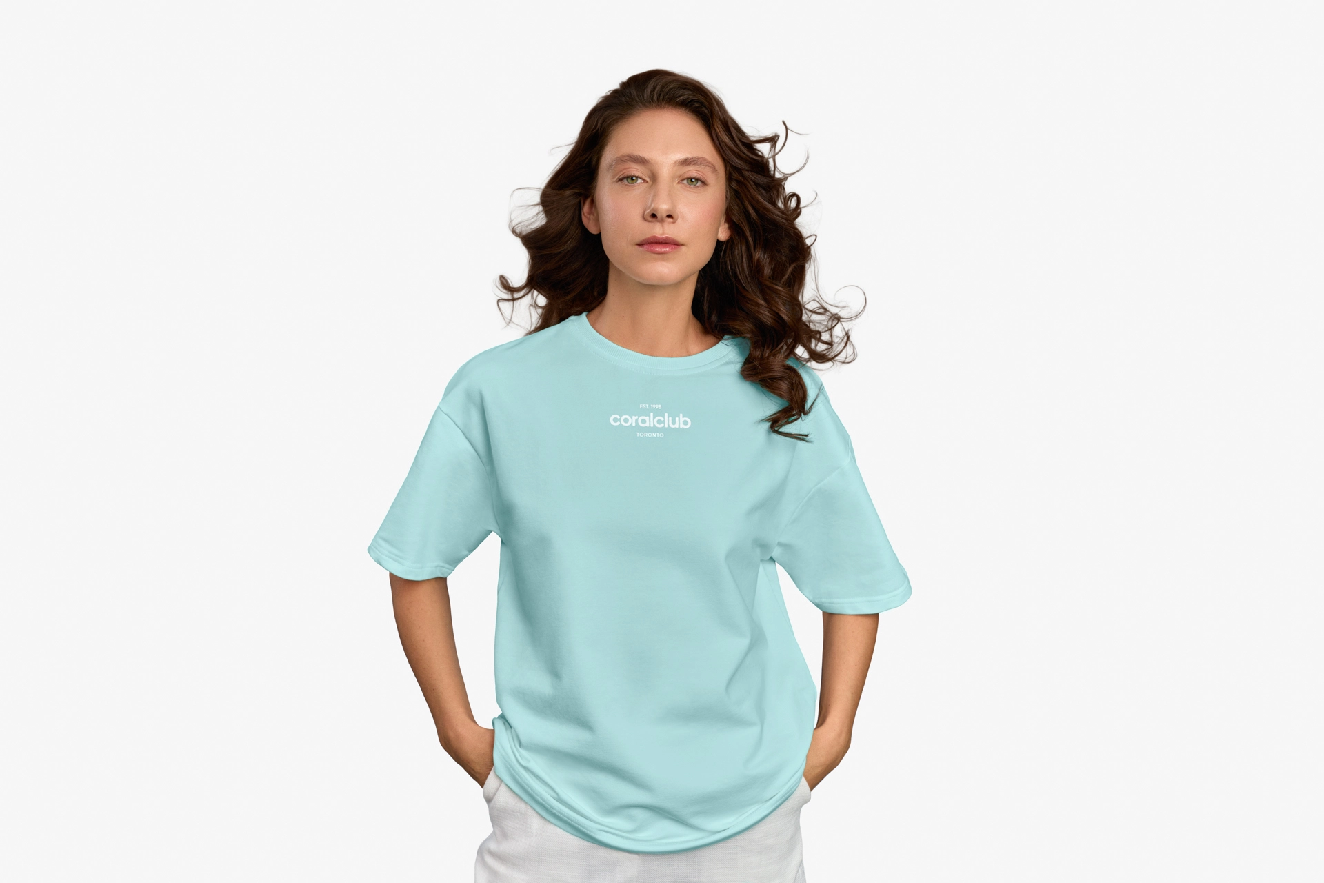 Camiseta oversize, verde menta