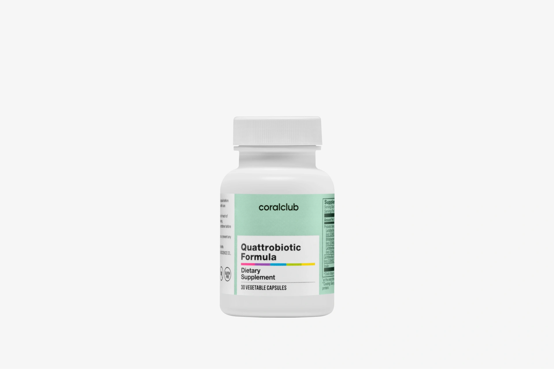 Quattrobiotic Formula – complemento alimenticio. Peso neto: 9,4 g.