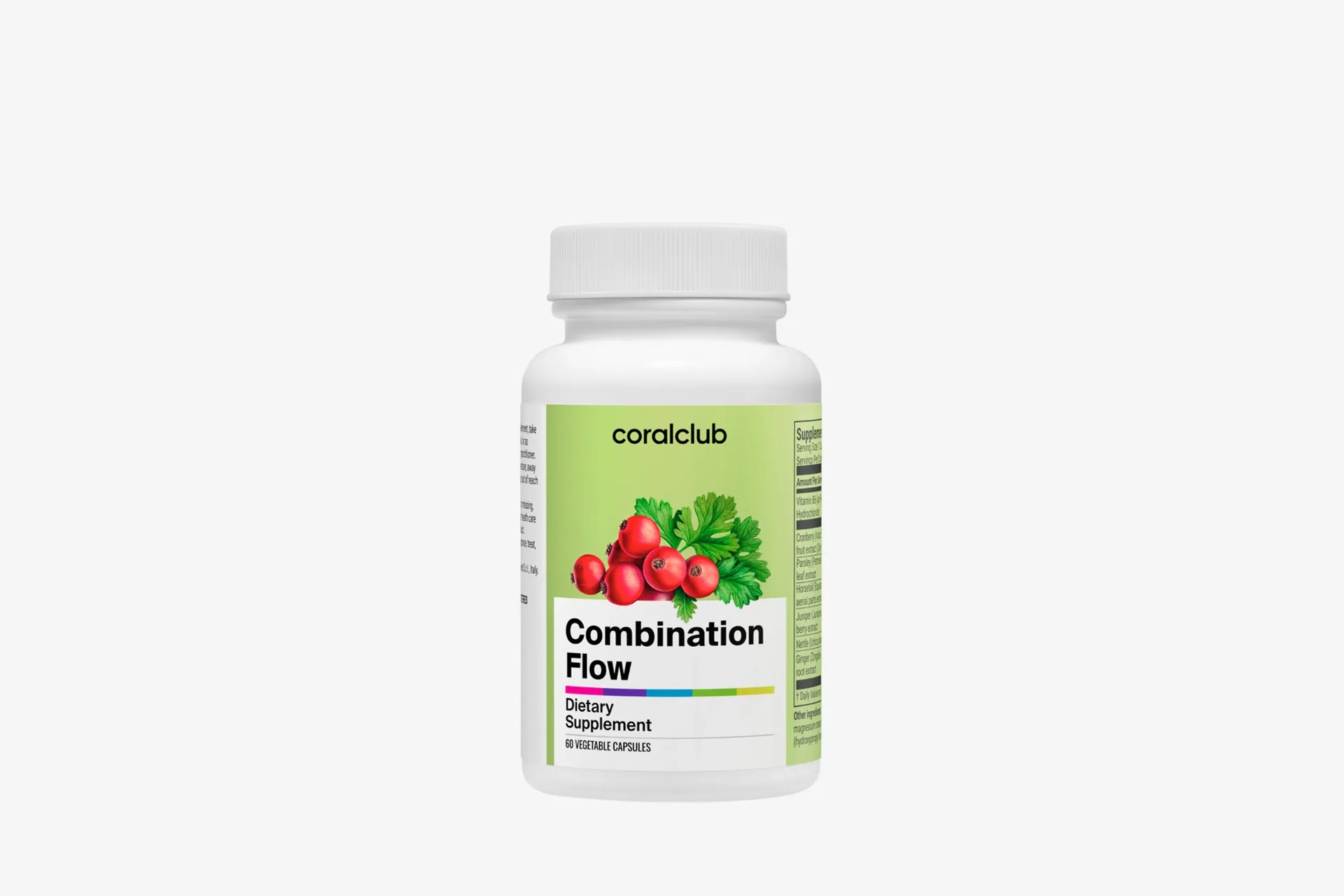 Combination Flow – complemento alimenticio. Peso neto: 42 g.