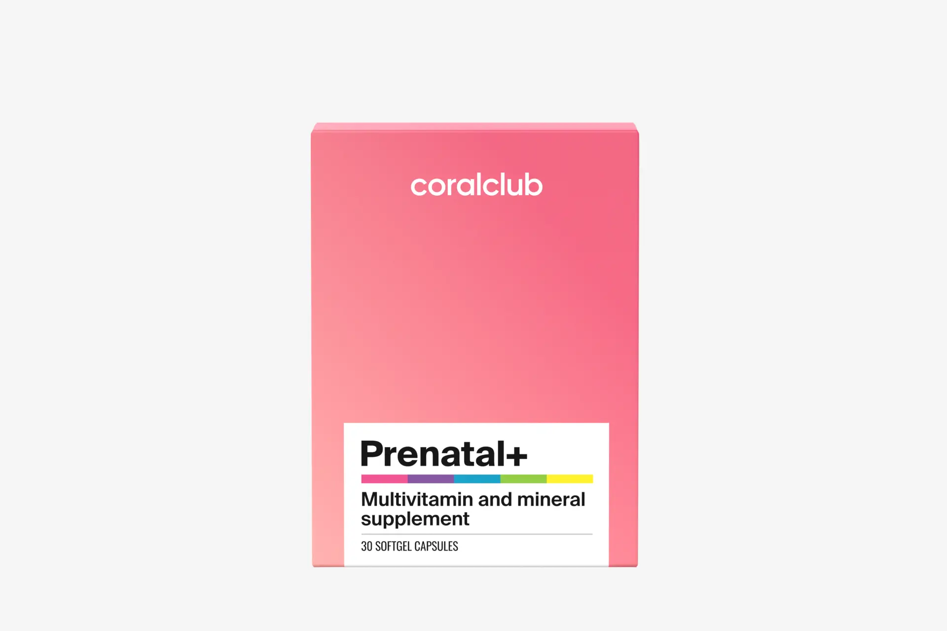 Prenatal+ – complemento alimenticio. Peso neto: 23 g